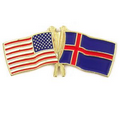 USA & Iceland Flag Pin